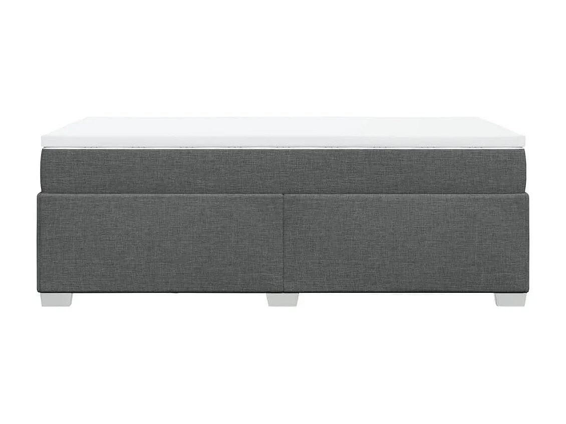 Boxspringbett mit Matratze Dunkelgrau 80x200 cm Stoff