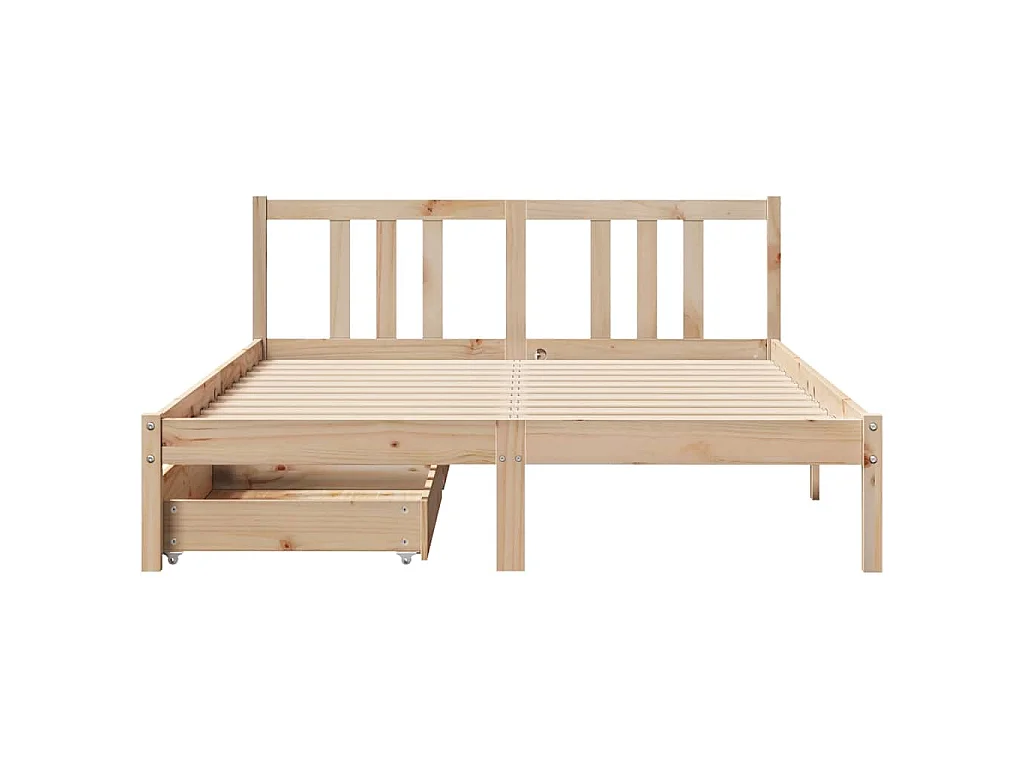 Cama sem colchão 135x190 cm madeira de pinho maciça
