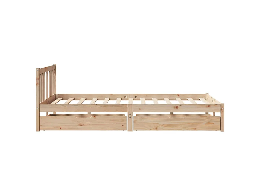 Cama sem colchão 135x190 cm madeira de pinho maciça