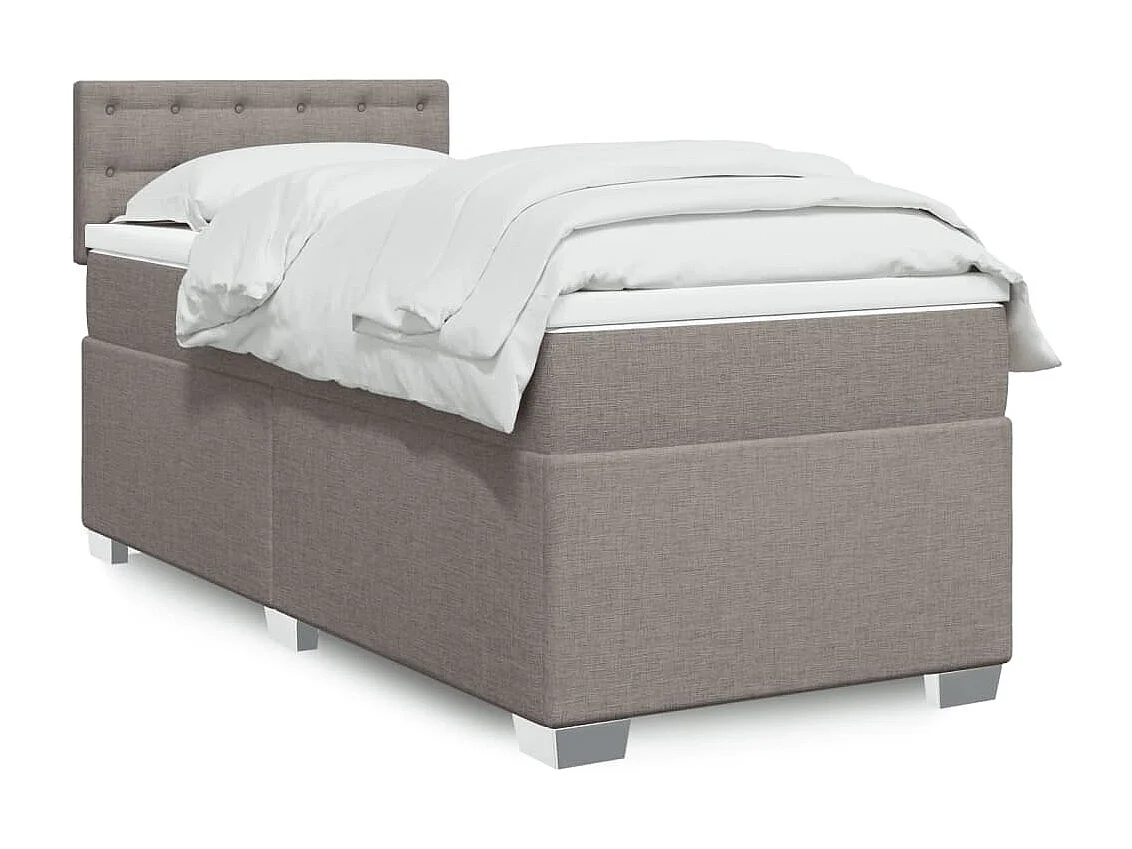 Sommier à lattes de lit avec matelas Taupe 80x200 cm Tissu