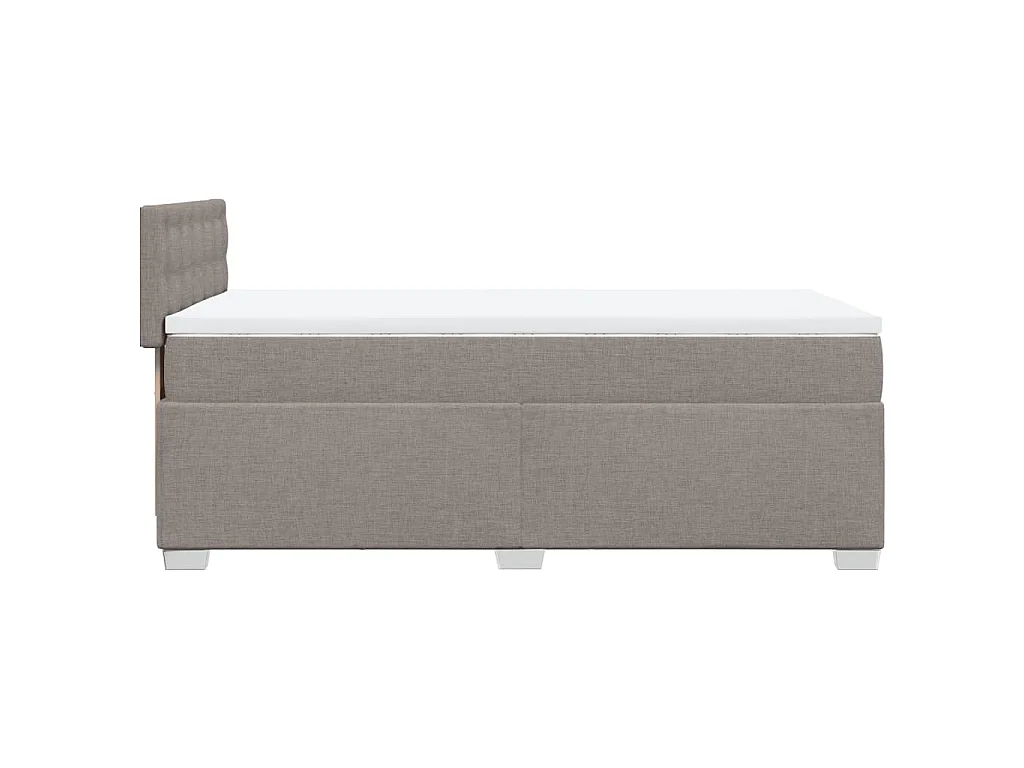 Boxspring met matras stof taupe 80x200 cm
