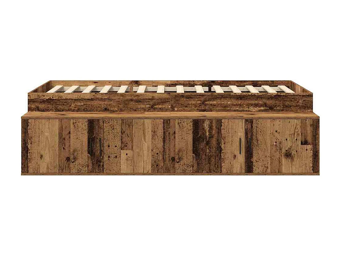 Cadre de lit Chêne artisanal 70 x 190 cm Bois d'ingénierie