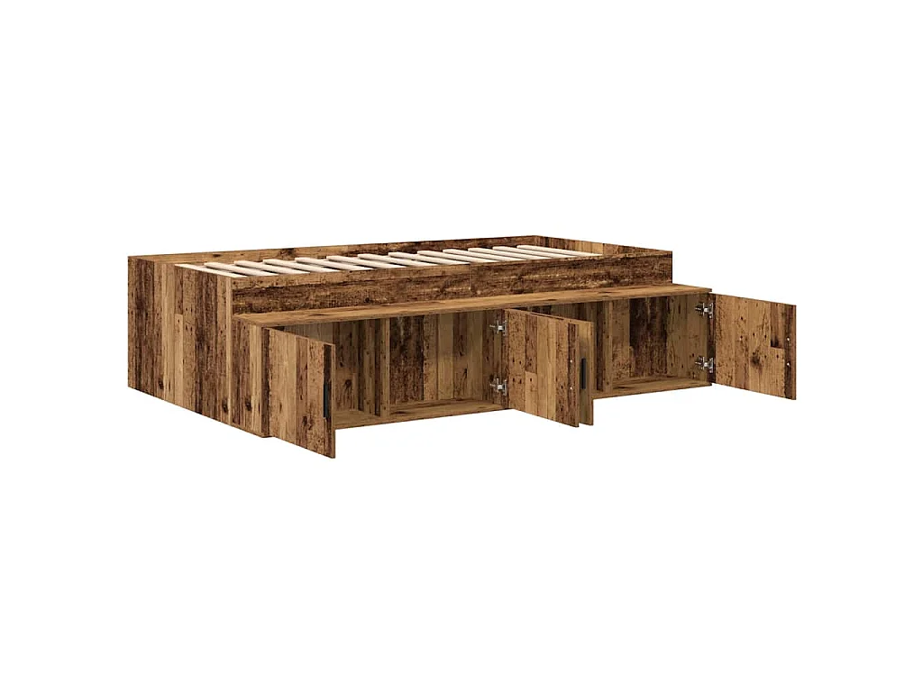 Cadre de lit Chêne artisanal 70 x 190 cm Bois d'ingénierie