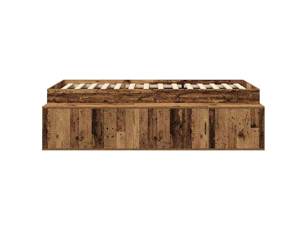 Cadre de lit Chêne artisanal 70 x 190 cm Bois d'ingénierie