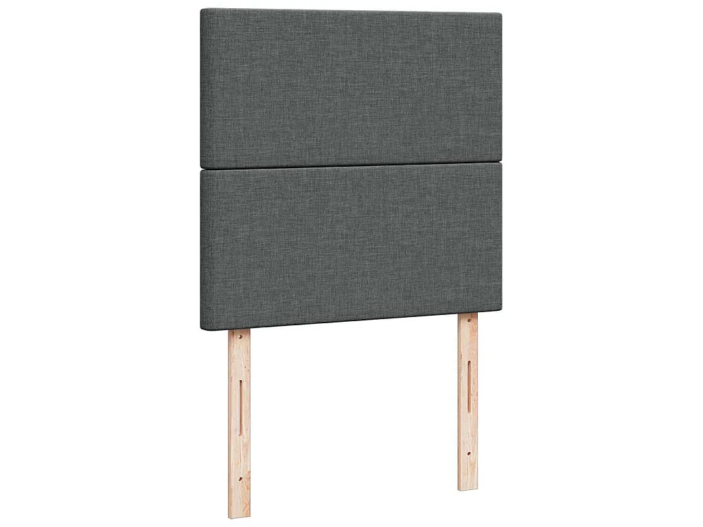 Bed poef met matras en LED's stof 80x200 cm donkergrijs