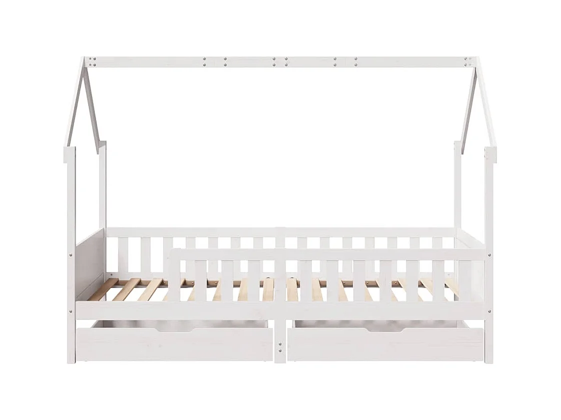 Cadre de lit enfants avec tiroirs sans matelas 80x200 cm bois