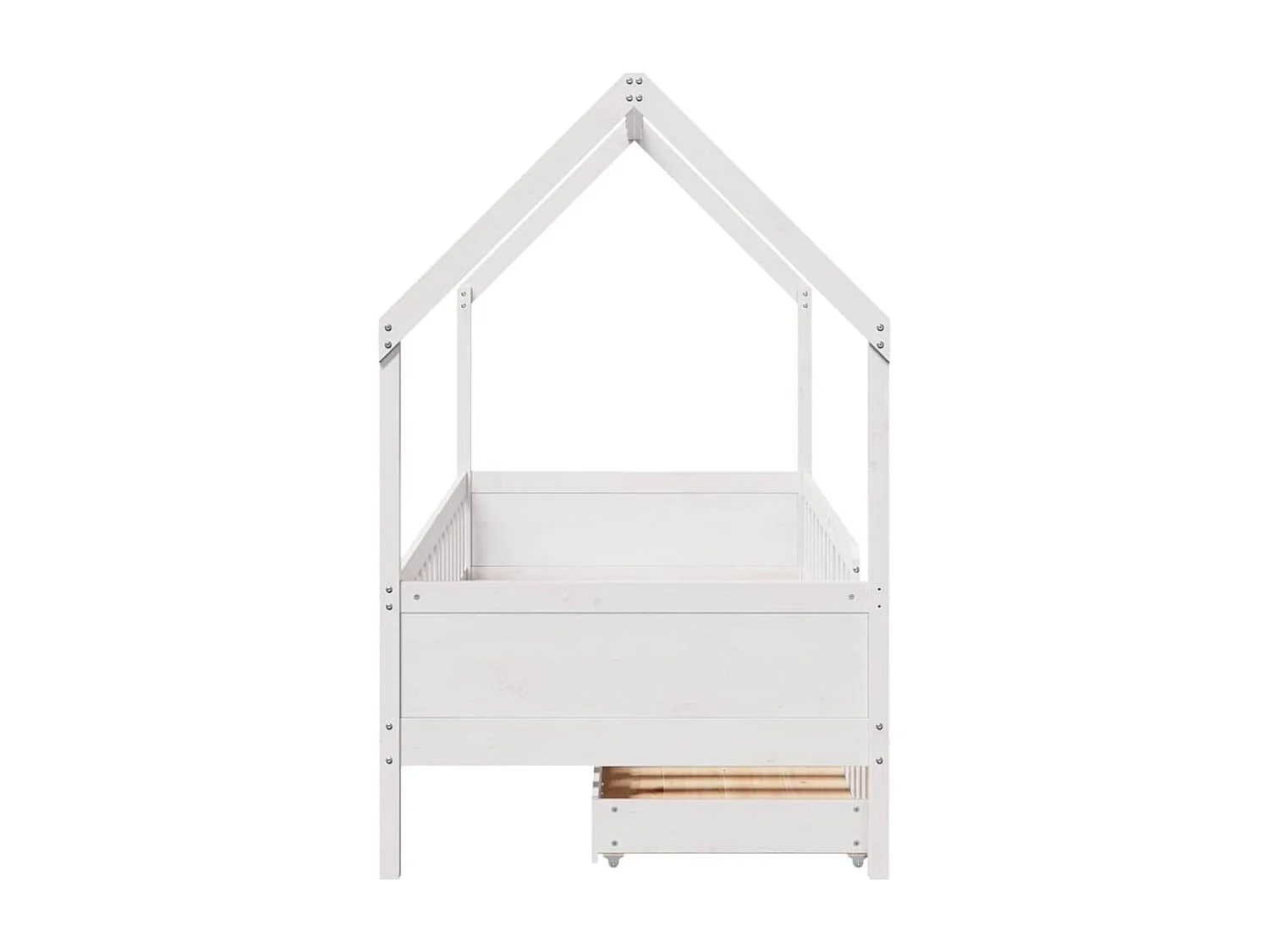 Giroletto Bambini con Cassetti 80x200 cm Legno Massello di Pino