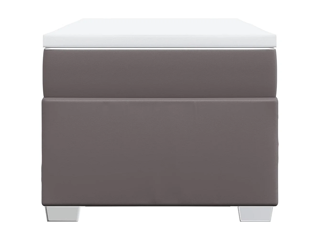 Sommier à lattes de lit avec matelas Gris 80x200 cm Similicuir