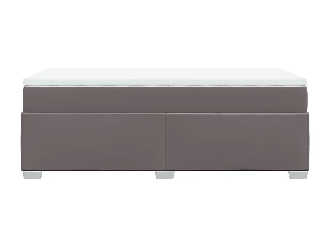 Sommier à lattes de lit avec matelas Gris 80x200 cm Similicuir