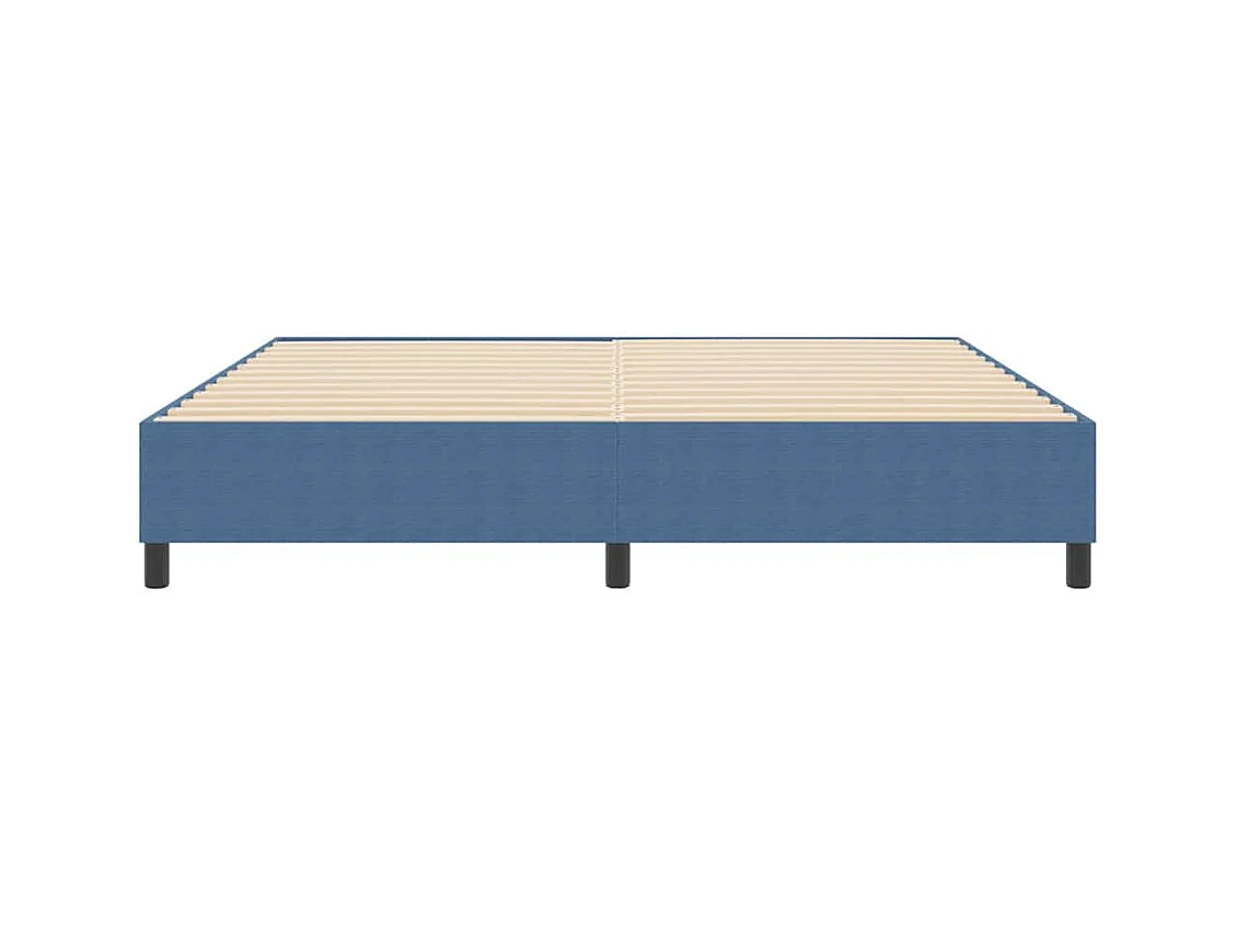 Letto a molle Blu 200 x 200 cm Tessuto in velluto a coste