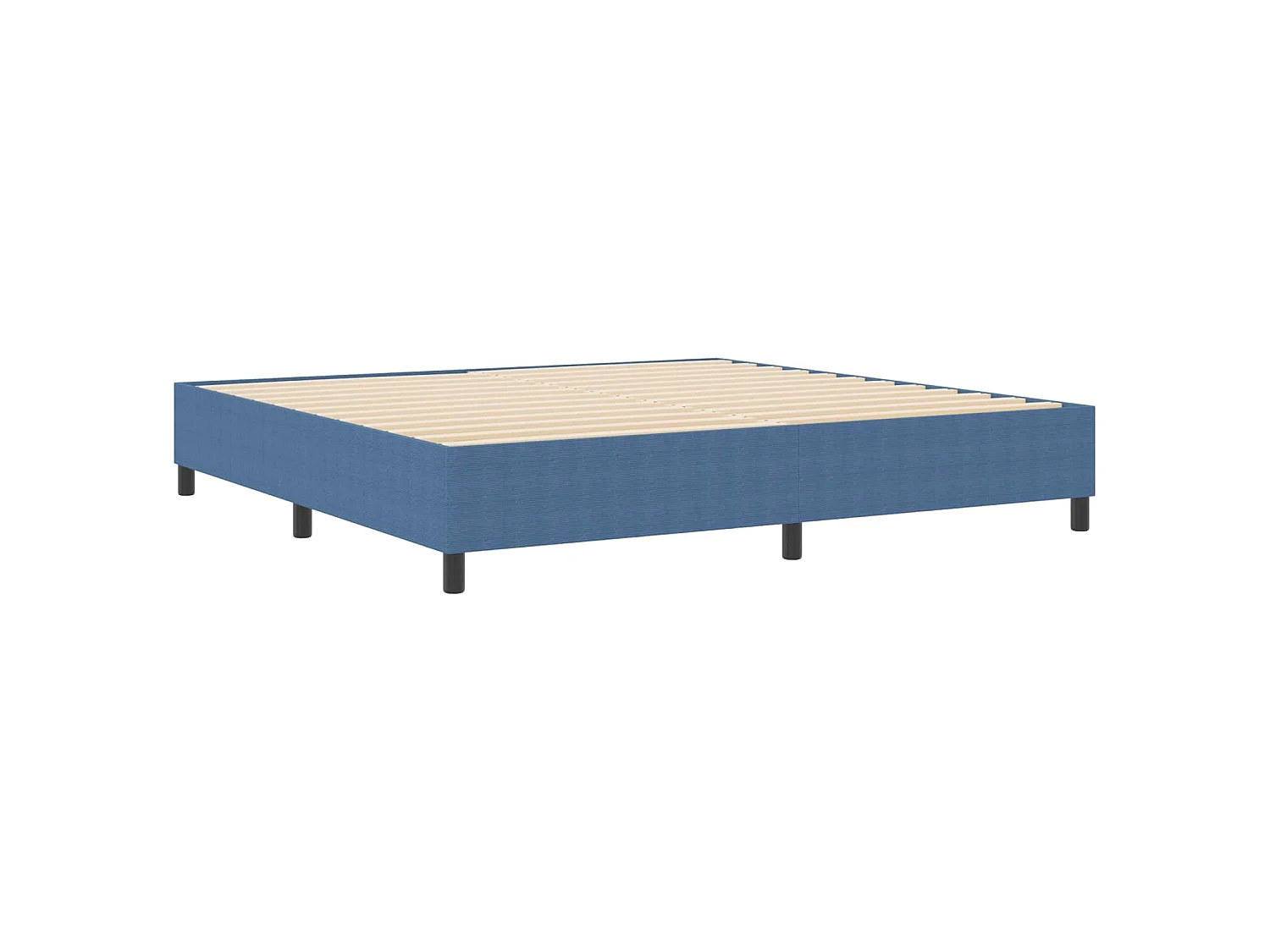Struttura letto piattaforma Blu 200 x 200 cm Tessuto in Cords