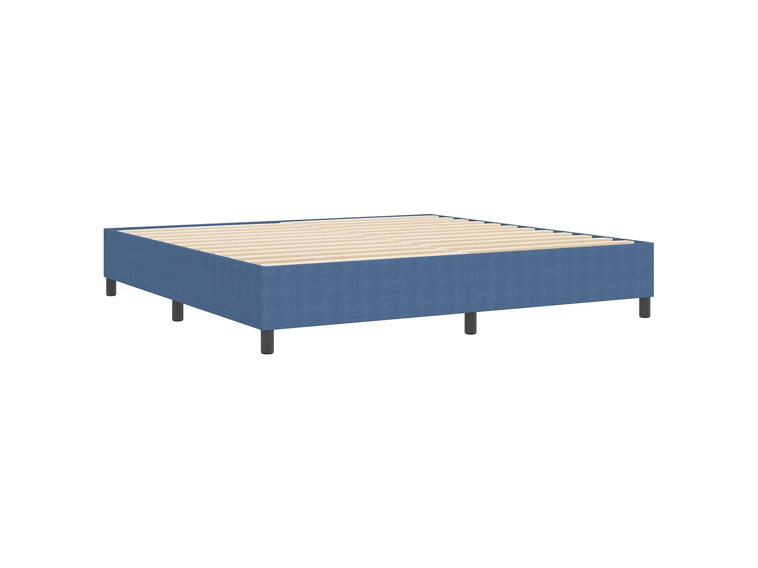 Struttura letto piattaforma Blu 200 x 200 cm Tessuto in Cords