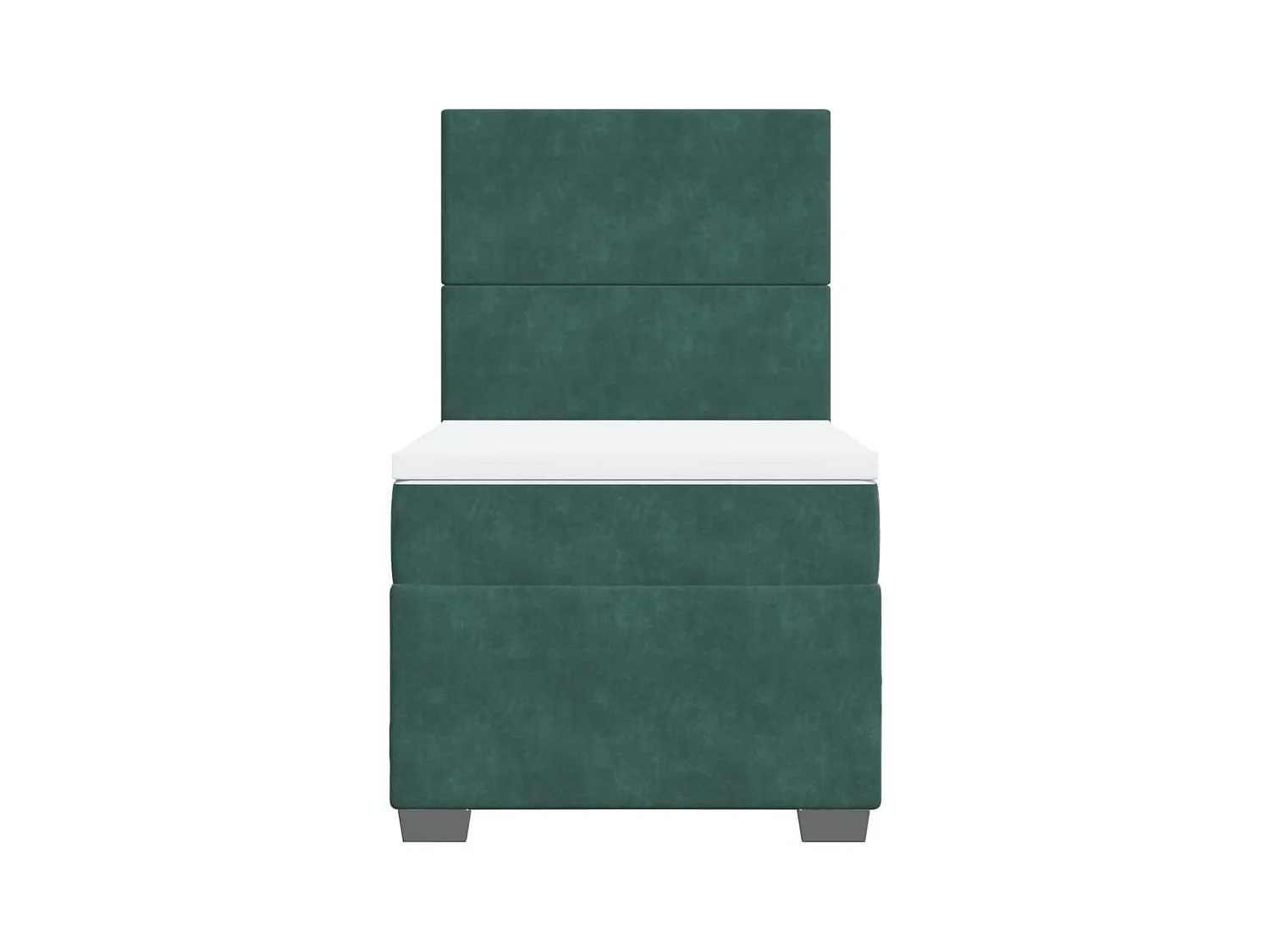 Boxspringbett mit Matratze Dunkelgrün 80x200 cm Samt