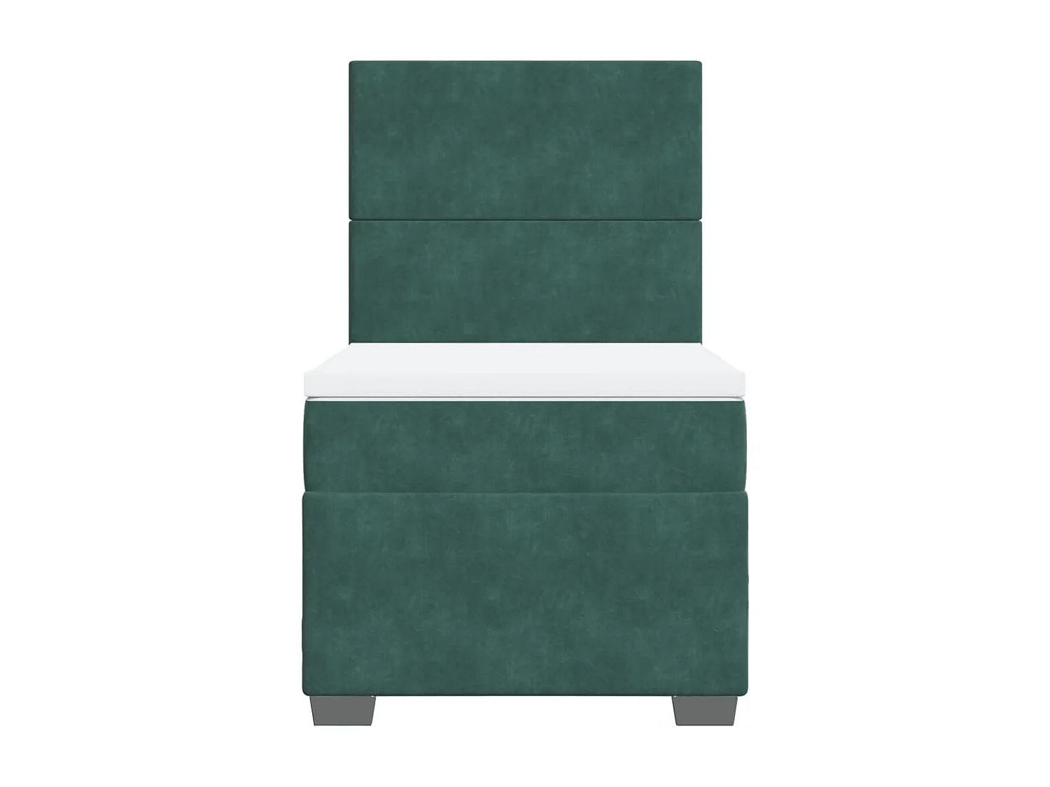 Giroletto a Molle con Materasso Verde Scuro 80x200 cm Velluto