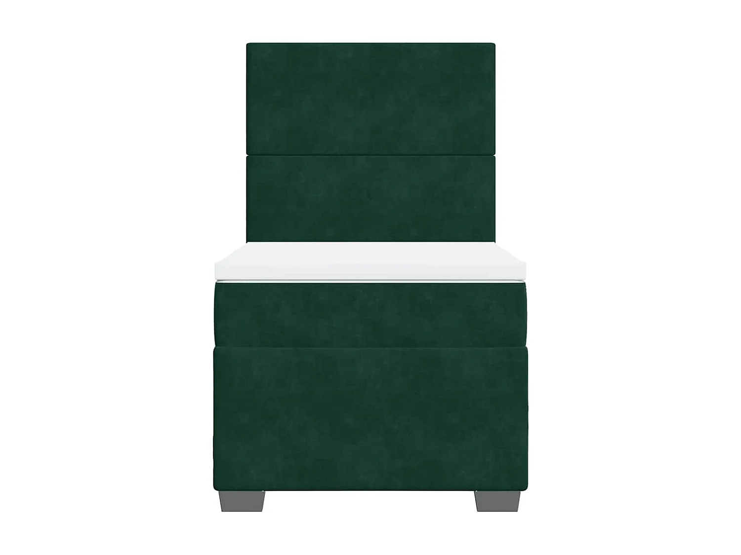 Boxspring met matras fluweel donkergroen 80x200 cm