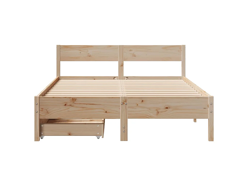 Cama sem colchão 135x190 cm madeira de pinho maciça