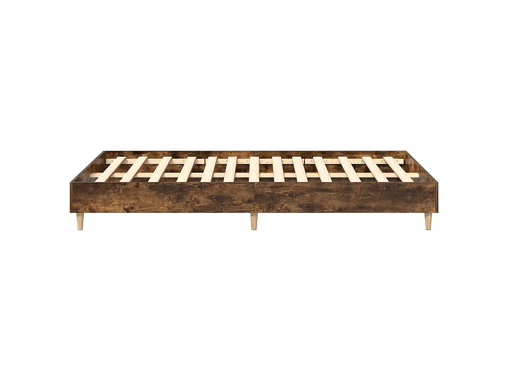 Bettgestell ohne Matratze Räuchereiche 135x190 cm Holzwerkstoff