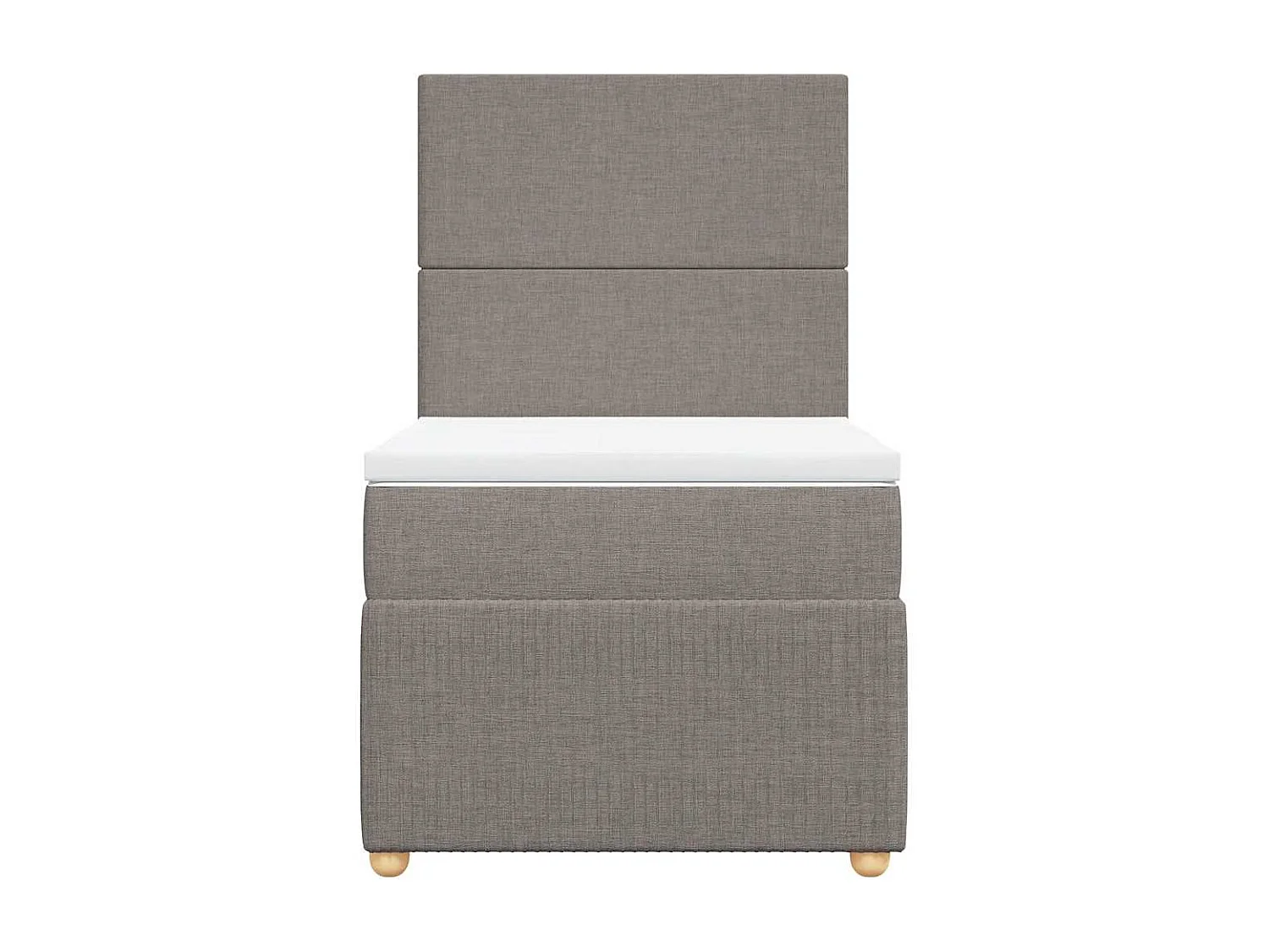 Boxspring met matras stof taupe 80x200 cm