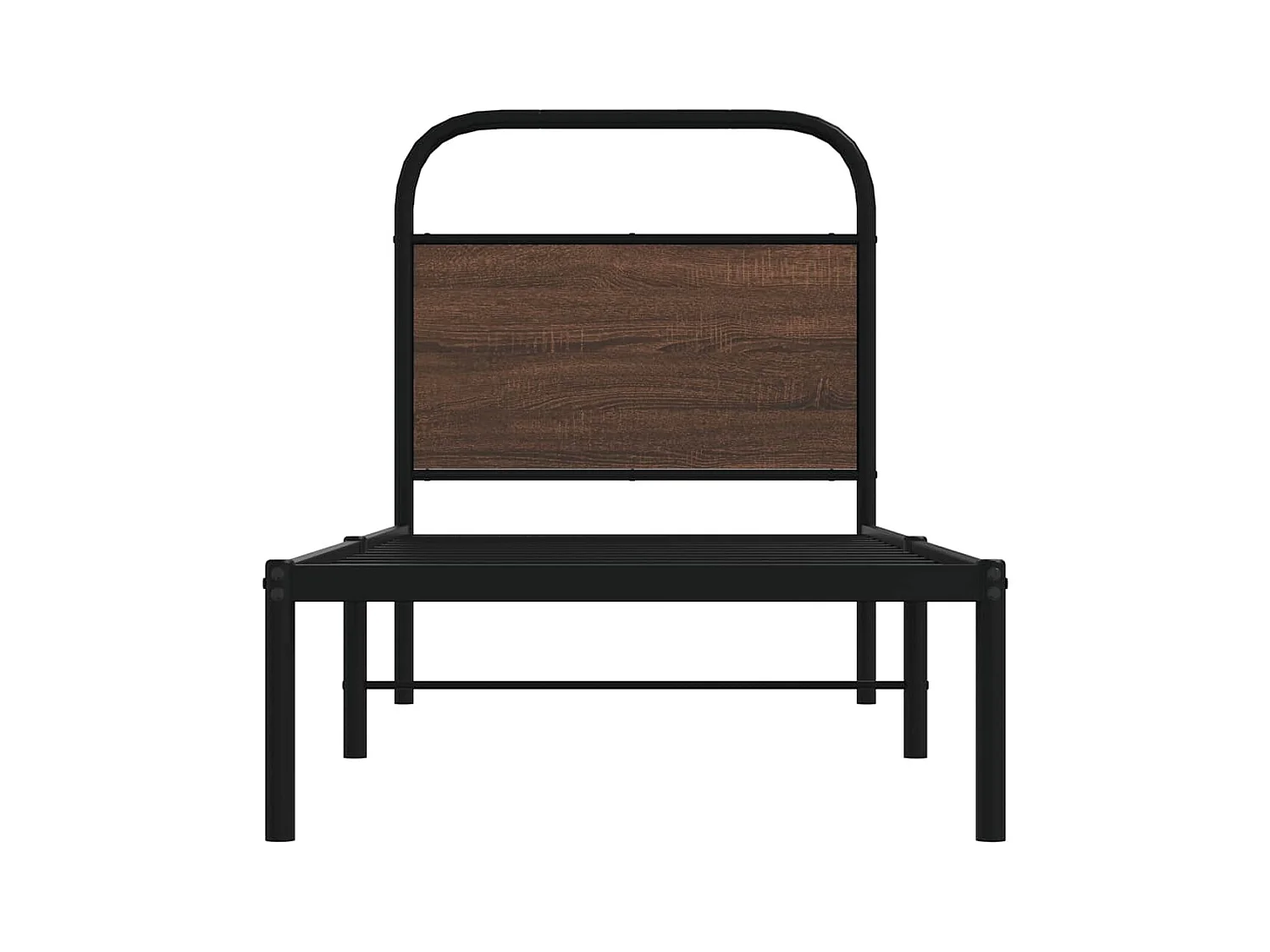 Cadre de lit sans matelas 75x190cm chêne marron bois ingénierie