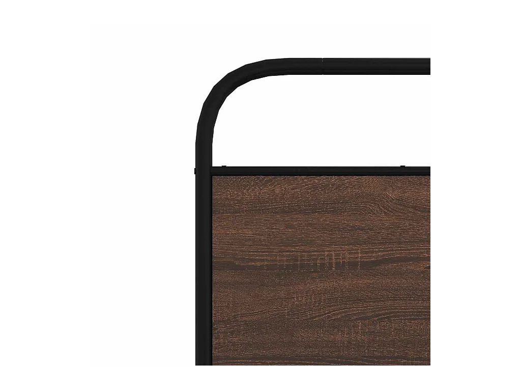 Cadre de lit sans matelas 75x190cm chêne marron bois ingénierie