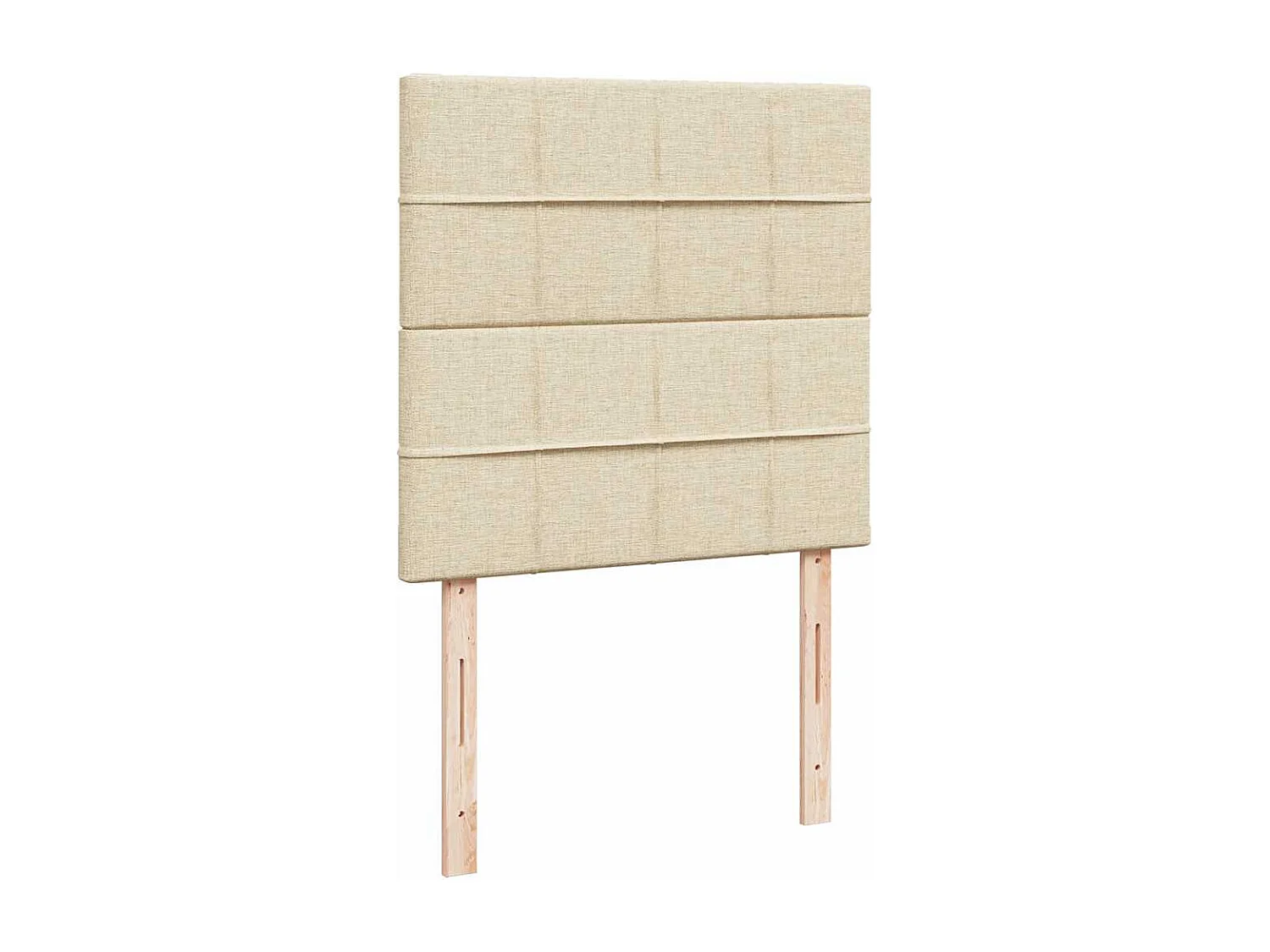 Sommier à lattes de lit avec matelas Crème 80x200 cm Tissu