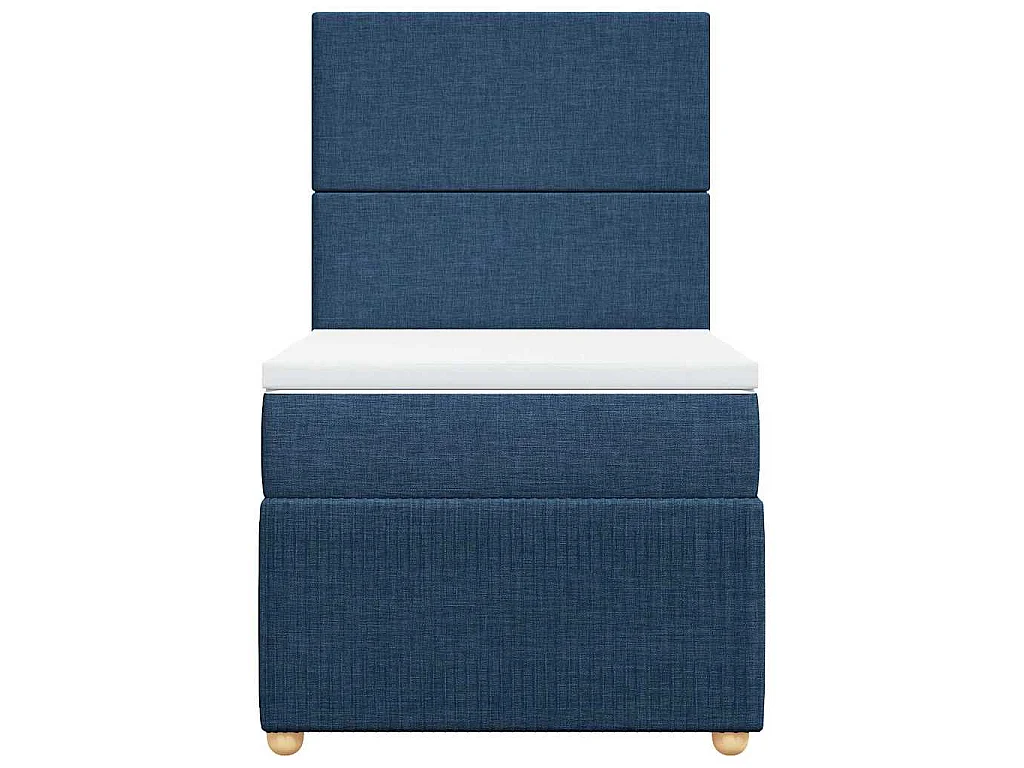 Sommier à lattes de lit avec matelas Bleu 80x200 cm Tissu