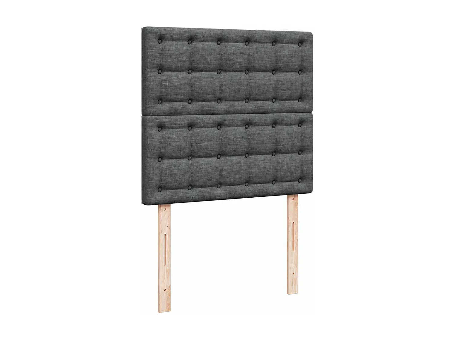 Cama box spring con colchón tela gris oscuro 80x200 cm