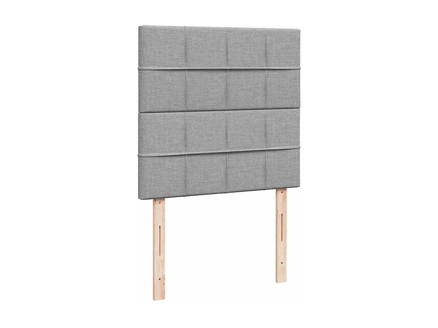 Pouf Letto con Materasso e LED Grigio Chiaro 80x200cm Tessuto
