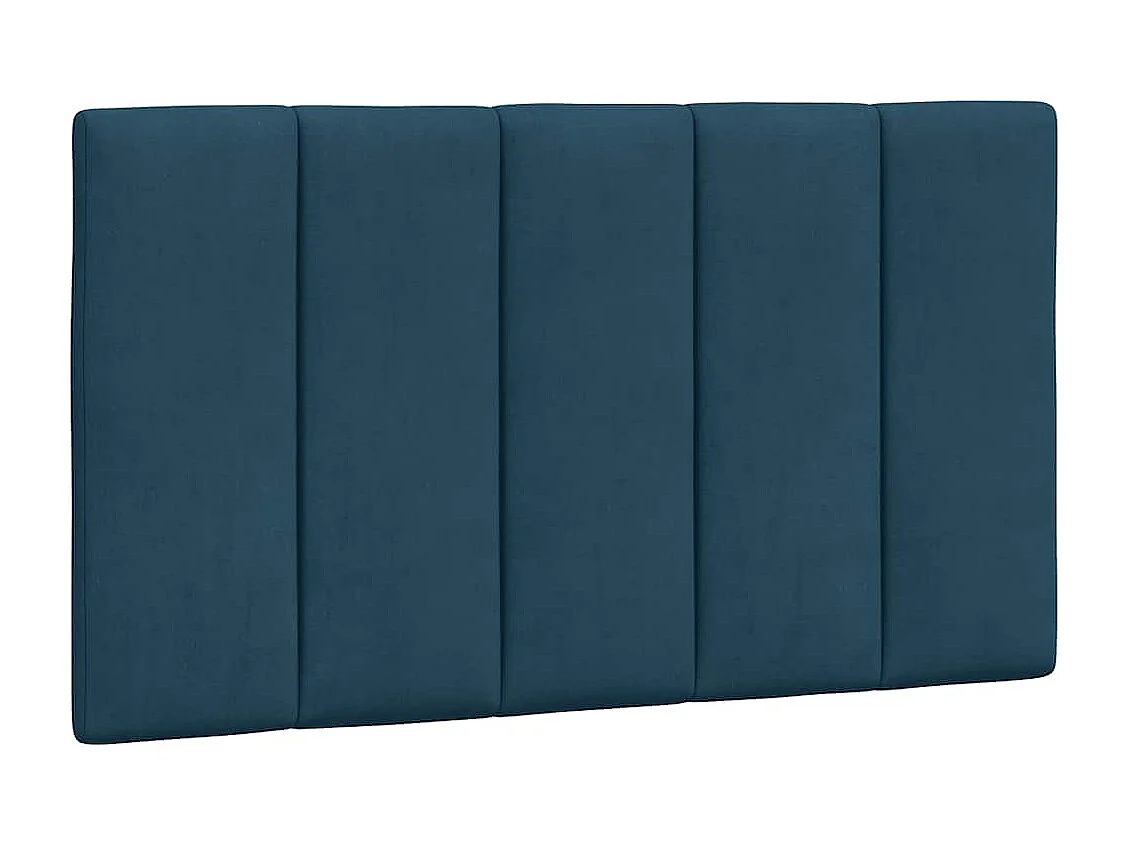 Bedframe met LED zonder matras "Hanko"  fluweel blauw 80x200 cm