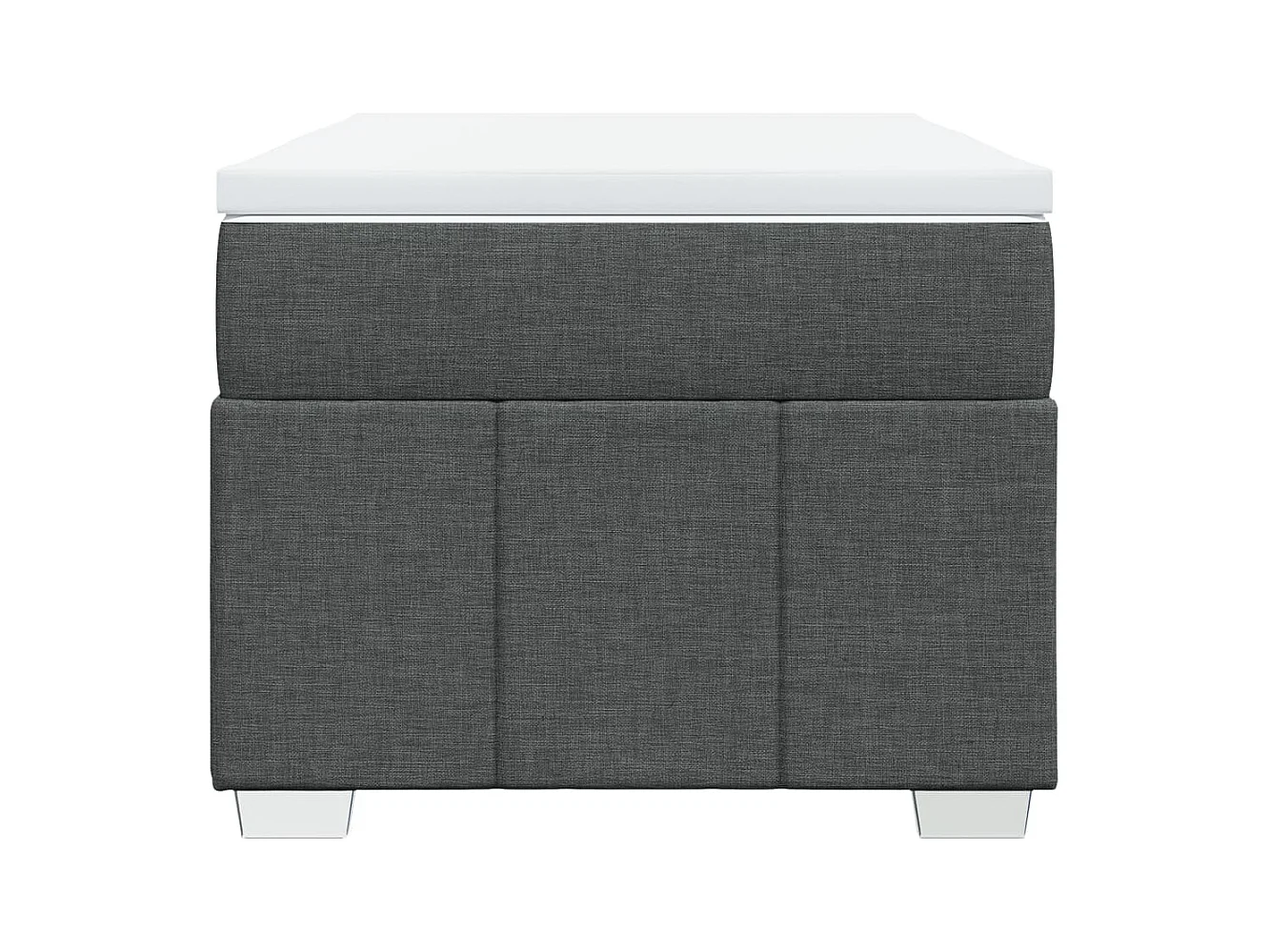 Sommier à lattes de lit avec matelas Gris foncé 80x200 cm Tissu
