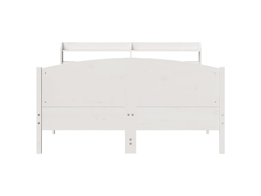Cama sem colchão 135x190 cm madeira de pinho maciça branco