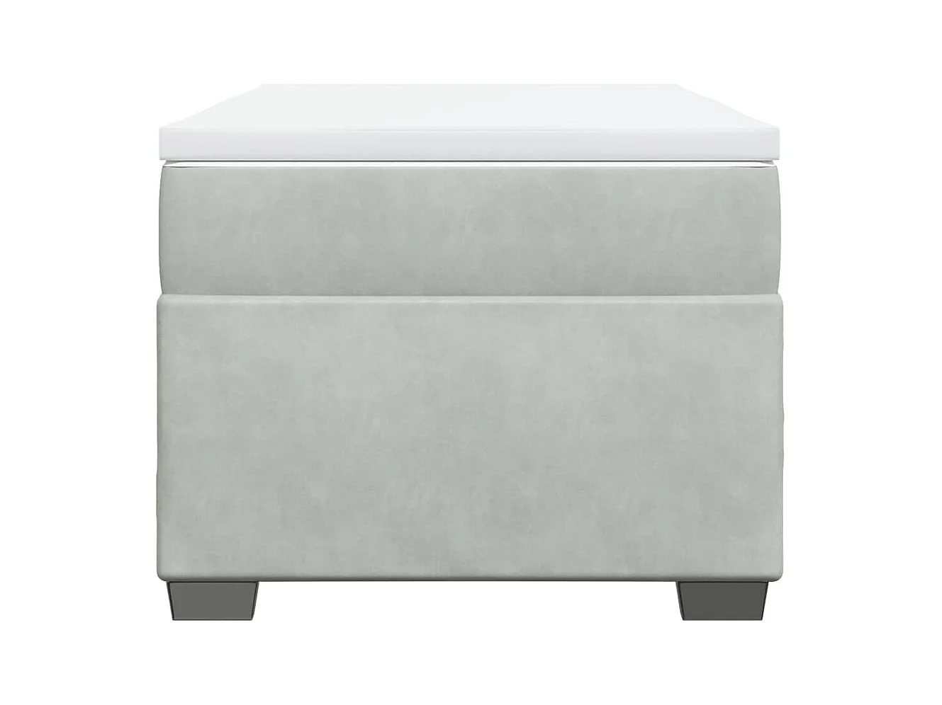 Sommier à lattes de lit et matelas Gris clair 80x200 cm Velours