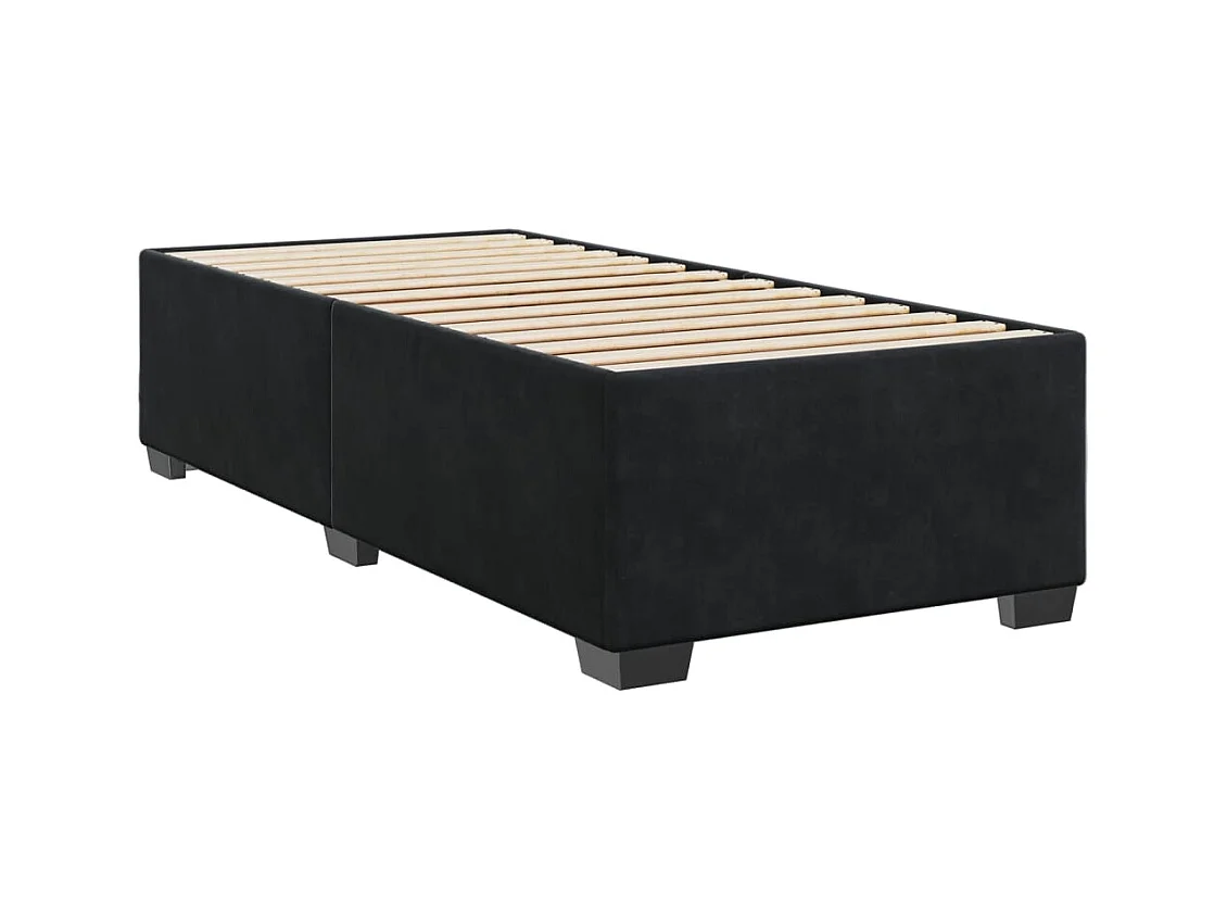 Boxspringbett mit Matratze Schwarz 80x200 cm Samt