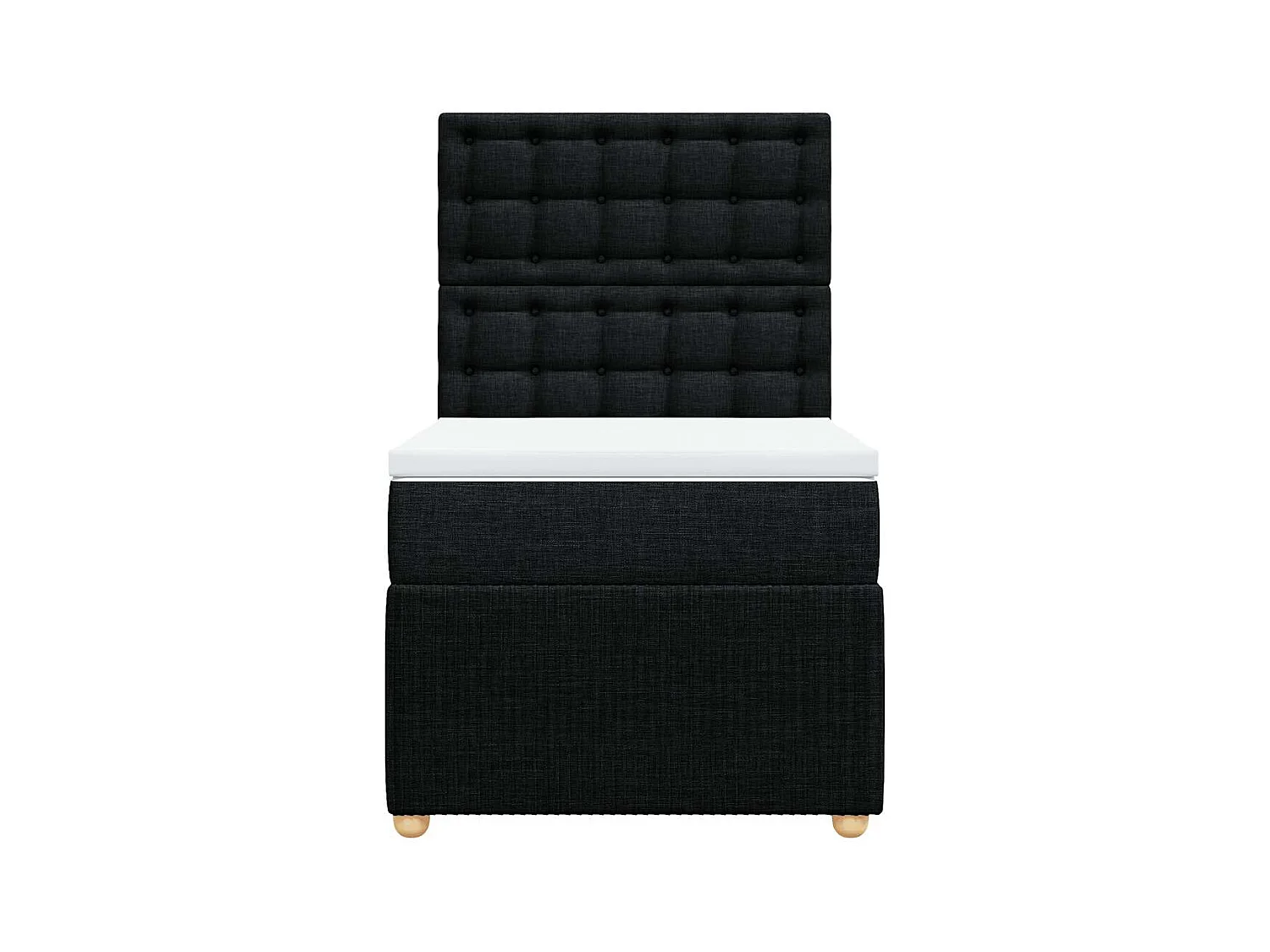 Boxspring met matras stof zwart 80x200 cm