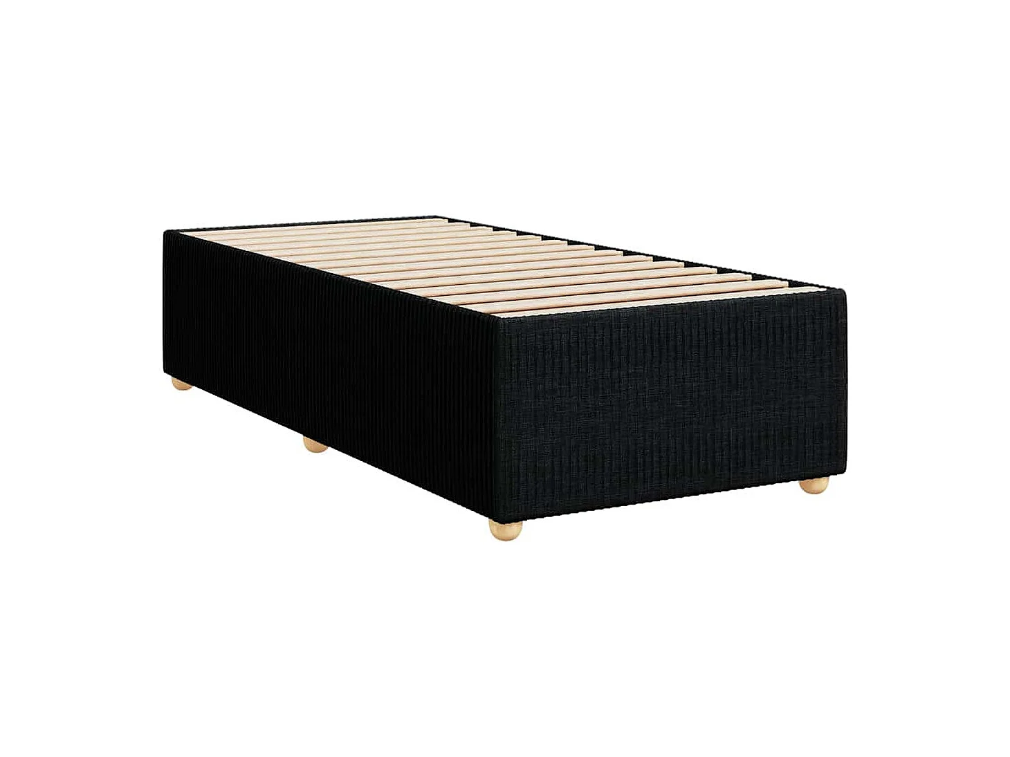 Boxspring met matras stof zwart 80x200 cm