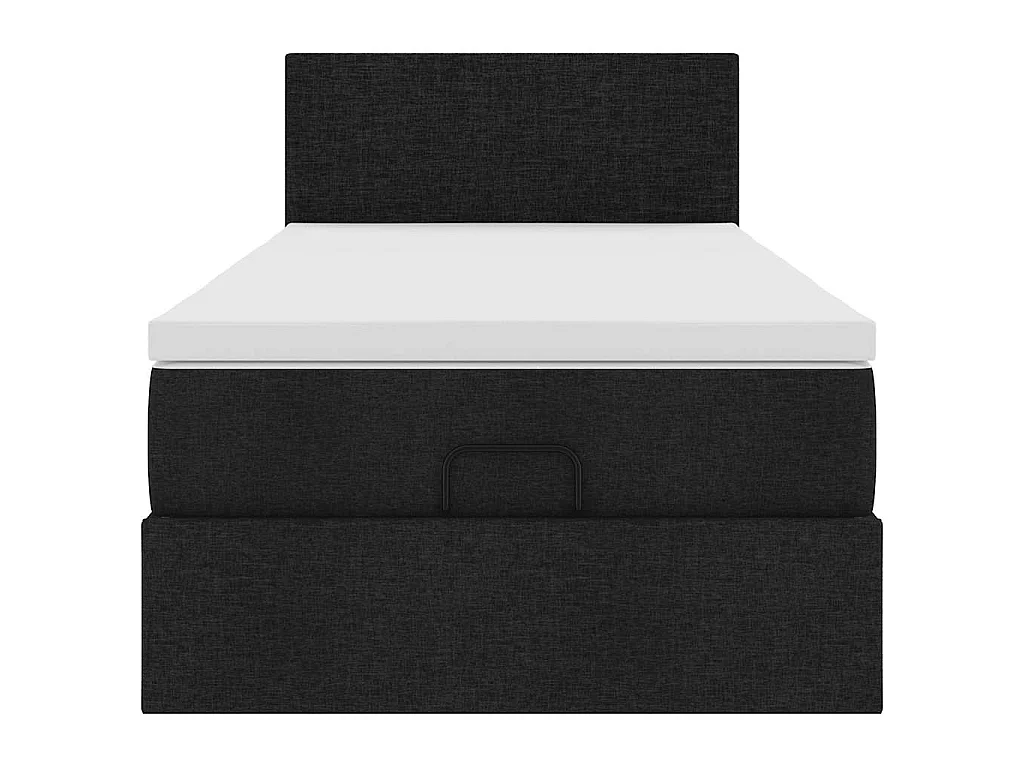 Ottoman bed met matras 80x200cm stof zwart