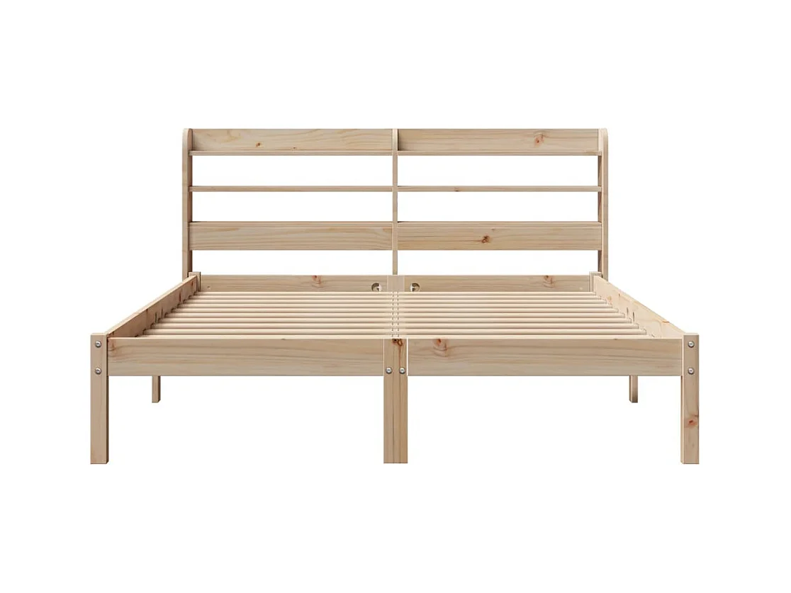 Cadre de lit sans matelas 135x190 cm bois de pin massif
