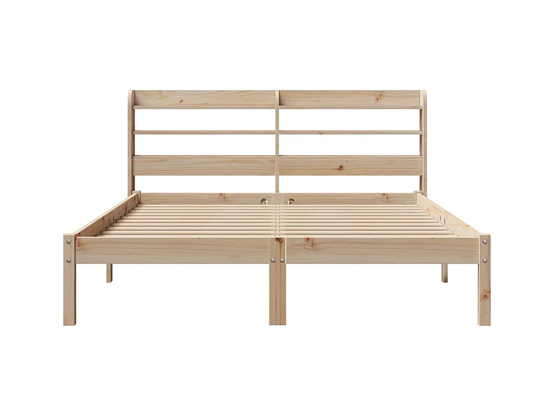 Cadre de lit sans matelas 135x190 cm bois de pin massif