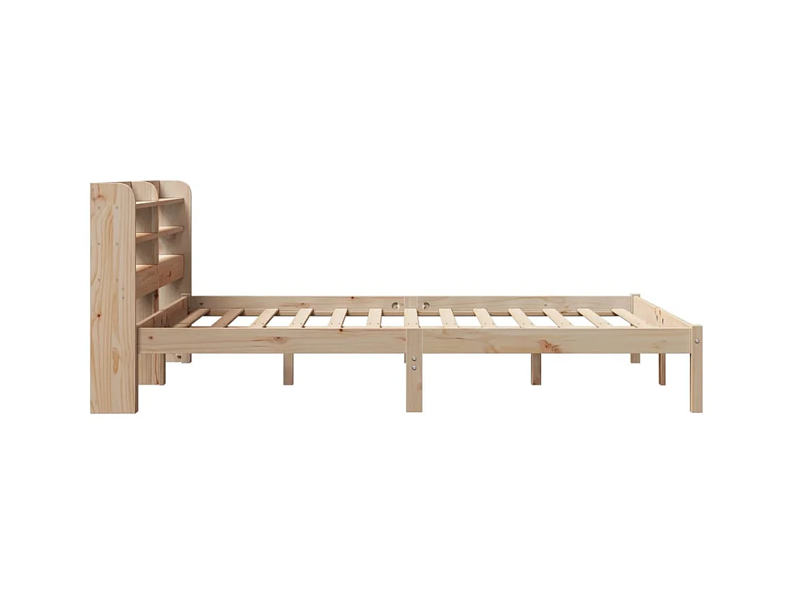 Cadre de lit sans matelas 135x190 cm bois de pin massif