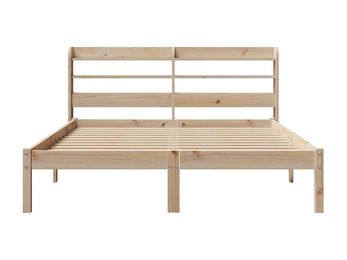 Cadre de lit sans matelas 135x190 cm bois de pin massif