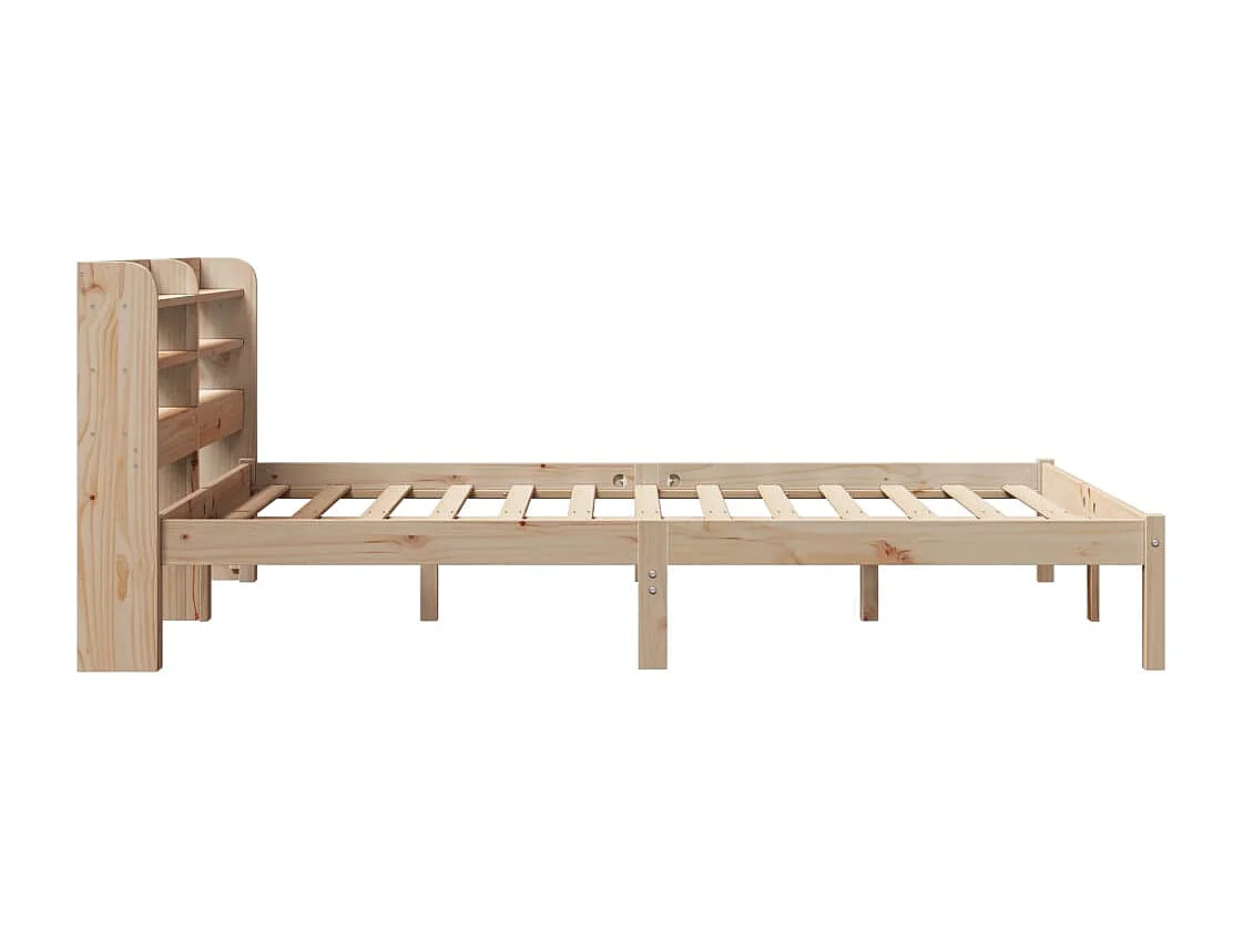 Cadre de lit sans matelas 135x190 cm bois de pin massif