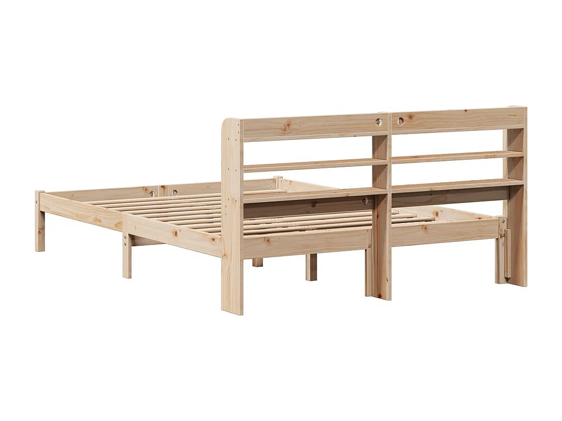 Cadre de lit sans matelas 135x190 cm bois de pin massif