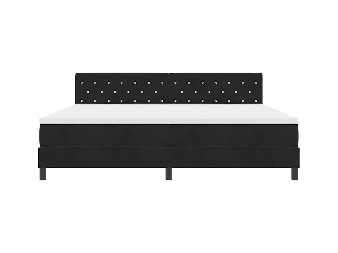 Boxspringbed met Matras met matras Zwart 200 x 200 cm Stof