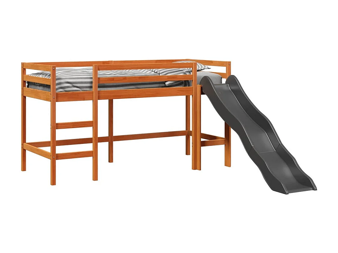Lit mezzanine d'enfants sans matelas 80x200 cm bois pin massif