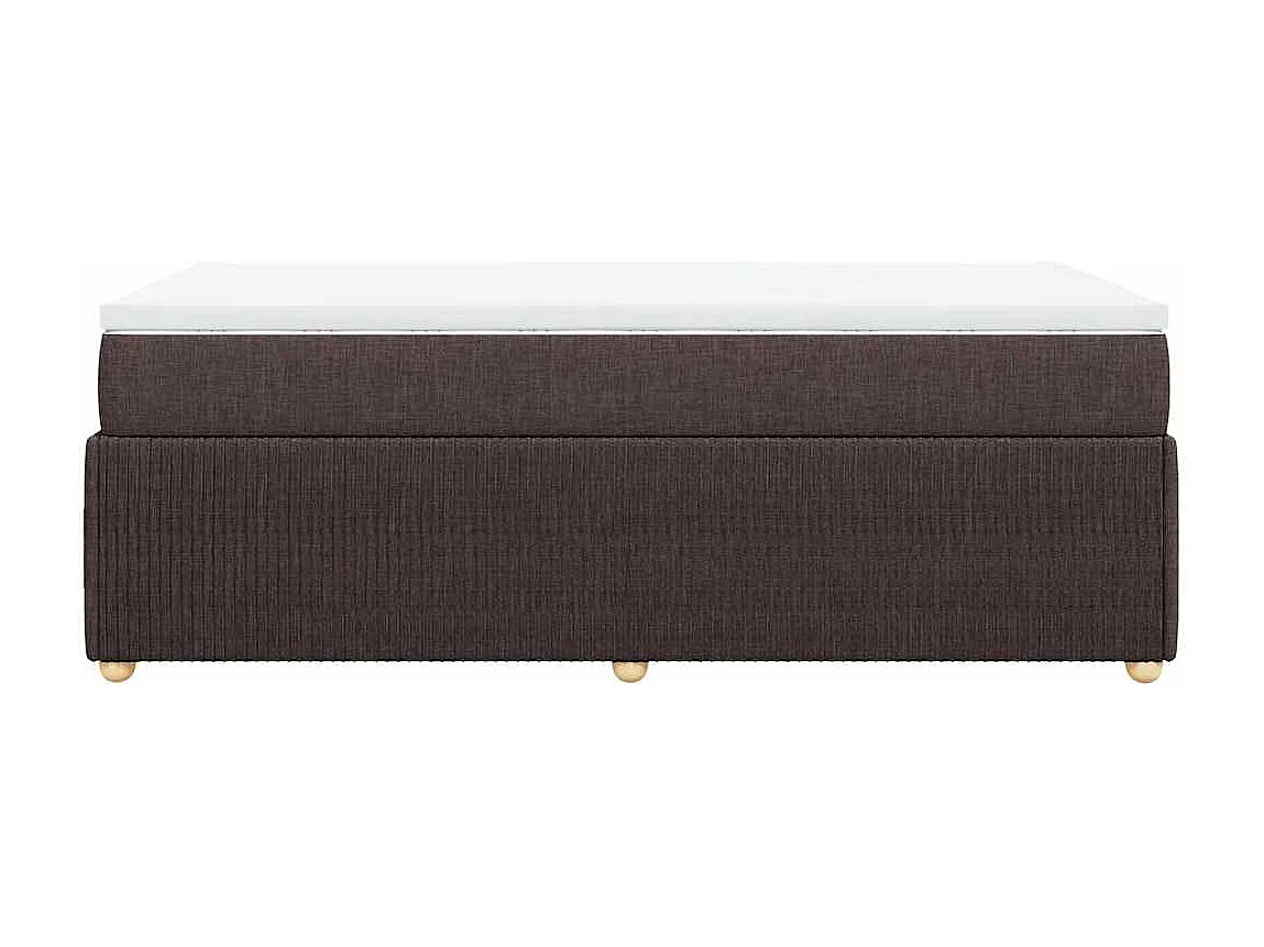 Boxspring met matras stof donkerbruin 80x200 cm