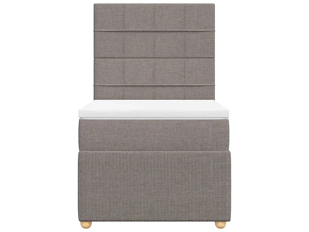 Boxspringbett mit Matratze Taupe 80x200 cm Stoff