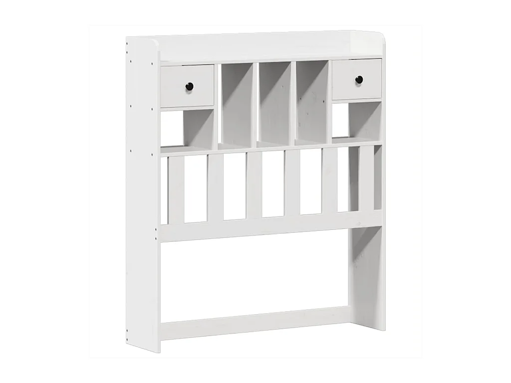 Bedframe zonder matras massief grenenhout wit 75x190 cm