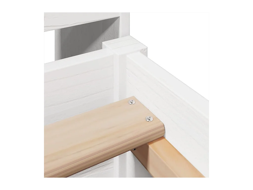 Bedframe zonder matras massief grenenhout wit 75x190 cm