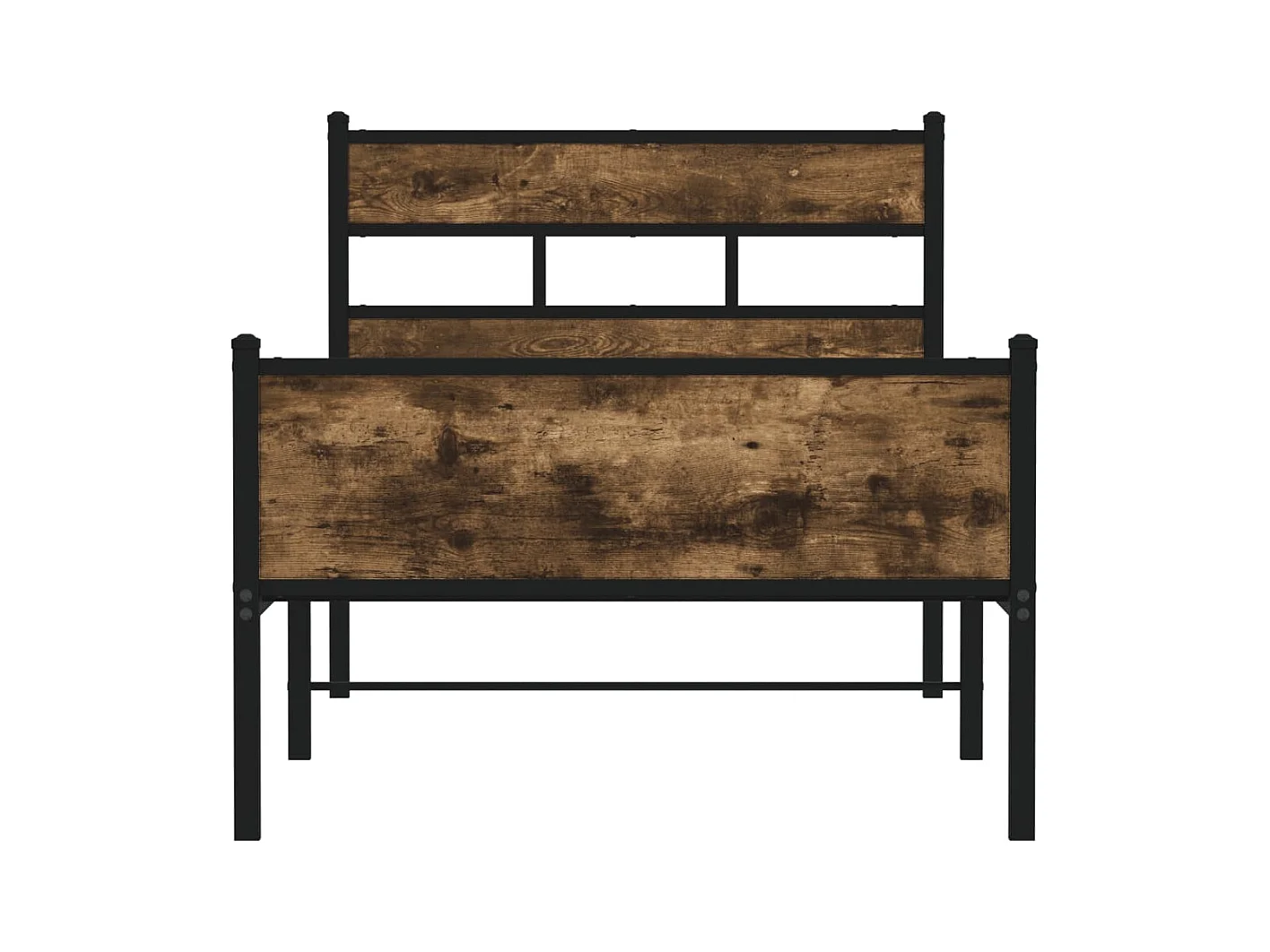 Bettgestell ohne Matratze Räuchereiche 80x200 cm Holzwerkstoff