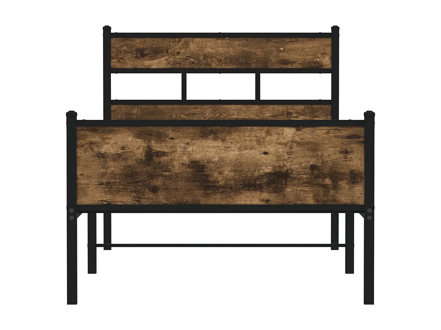 Cadre de lit sans matelas chêne fumé 80x200cm bois d'ingénierie